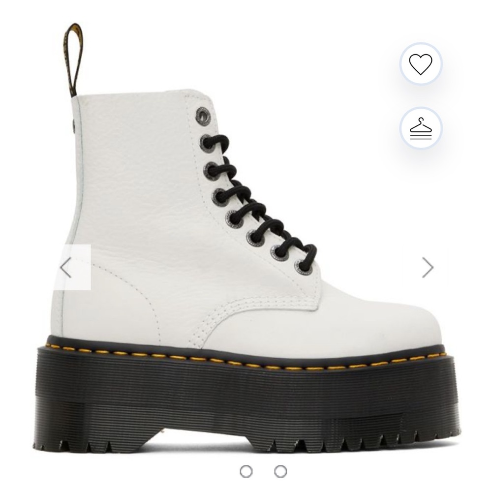 Dr. Martens white 1460 Pascual platform boots size US 6 EU37